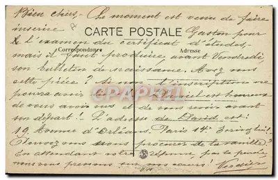 Forêt enneigée — scène hivernale avec renard — F. Fleuba — Verso