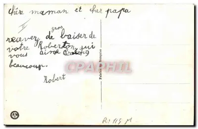 Cena de montanha — casal apaixonado em um promontório — desenho de A. LELLY — Verso
