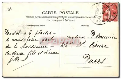 Soldati in uniforme bianca che portano secchi — La zuppa — Cartolina d'epoca, KLEIN & Cie, Epinal — Verso