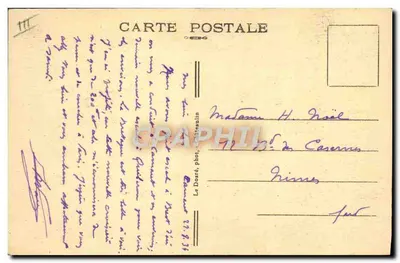 Casamento Bretão — País de CORNOUAILLES (Finistère) — Saída da Igreja. — Verso