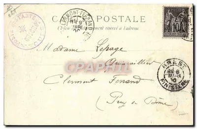 Uma Noiva Bretã — Data: 1 de Março de 1920 — F. Guichet — Verso
