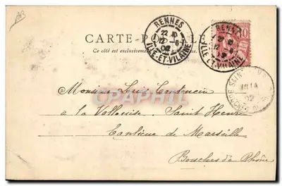 Hennebont — Casais novos dançando Laridé — Editor: G. Dumas, n° 18 — Verso