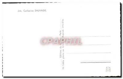 Catherine SAUVAGE — uśmiechnięty portret — Studio Harcourt — Rewers