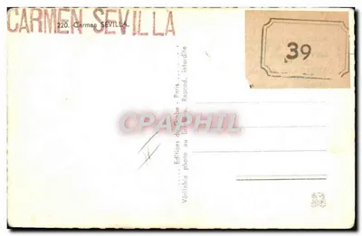 Carmen Sevilla — portret w sukni ślubnej z wyšnitą — Studio Harecourt — Rewers