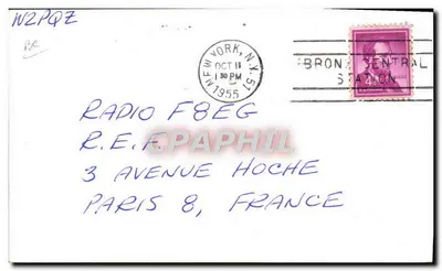 W2PQZ — ARRL — emissão de rádio amador — Verso