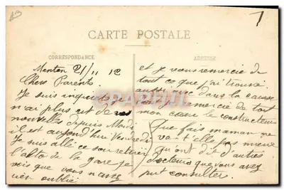 La Correspondance dans les Alpes — Télgraphie optique — A. Sauvaigo, Nice, n° 103 — Verso