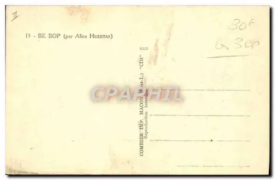 Dançarinos Be Bop — Alice Huertas — Combier Imp. Macon — Verso
