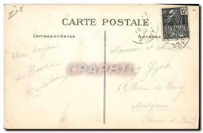 Paquebote "Ile-de-France" — ilustração marítima — G.F., Le Havre — Verso