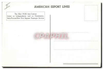 O navio de passageiros Independence — American Export Lines — Verso
