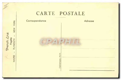 S/S "Ilha da França" — Companhia Geral Transatlântica — editor desconhecido — Verso