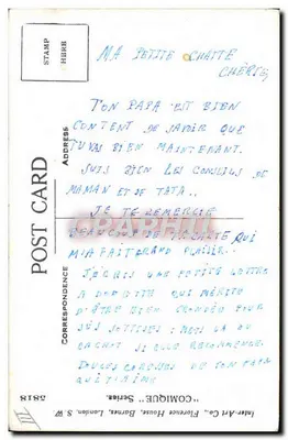 Bezige meisje — Comique Co. — Serie 5818 — Achterkant