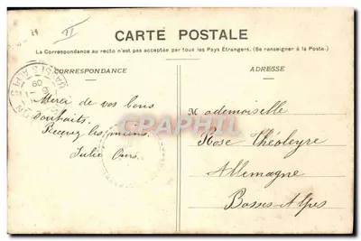 Ragazza in una carretta tirata da un asino — Buon Anno — editore KS, n° 841 — Verso