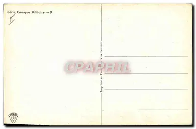 Infermeria — Soldados e enfermeiro — Série Comique Militaire - 9 — Verso