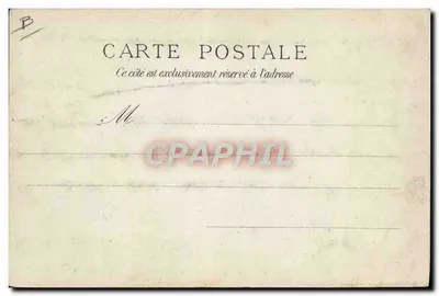 Ślub bretoński — Wyruszenie kolumny po ceremonii religijnej — kolekcja VILLARD, Quimper, nr 1135 — Rewers