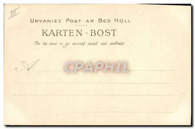 Chasse or Lacu — Temat: kobieta i dziecko obok ognia — kolekcja VILLARD, Quimper, n° 1180 — Rewers