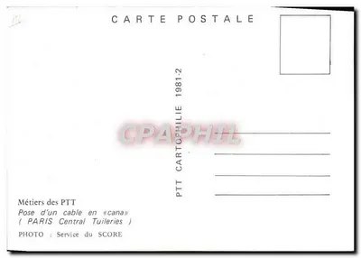 As linhas — Montagem do caminhão portal — Serviço do SCORE, Paris — Verso