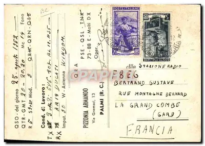 Estação Experimental de Rádio — I1TBY — Palmi Calabria — Verso