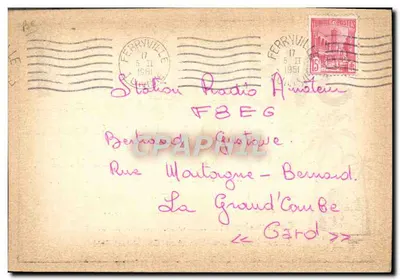 Tunisiya — QSO radio amatoriale — 3V8BA — F8EG — Verso