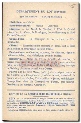 Partita — Dipartimento del Lot — Edizione della Cioccolateria d'Aiguebelle — Verso