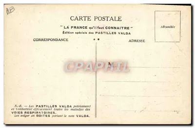 Laon — Catedral Notre-Dame e Ponte d'Arlon — Edição especial Pastilles Valda — Verso