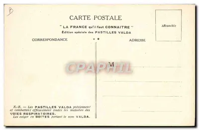 Poitiers, Loudun, Châtellerault, Montmorillon, Civray — Edición especial de las Pastillas Valda — Reverso