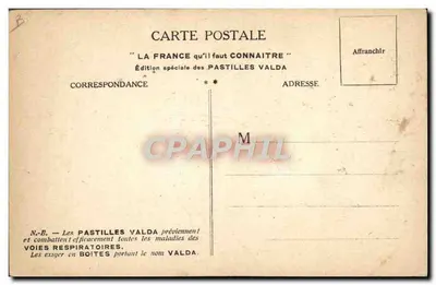 Versailles — Castelo e jardins — Edição especial das Pastilles Valda — Verso