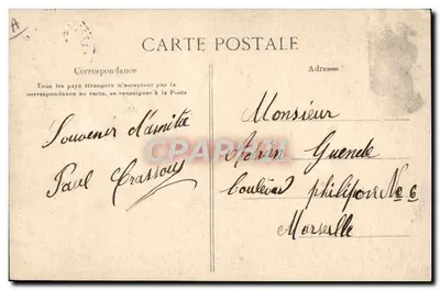 La Charravane à Villeneuve — scène de village — éditeur P. P. P. n° 127 — Verso
