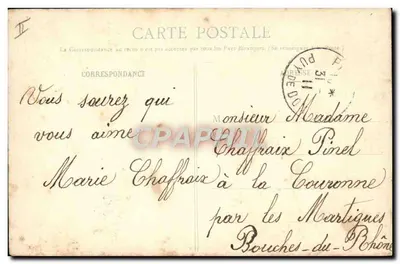Mulher em uma concha — brincadeira de 1º de abril — M-F PARIS n°2052 — Verso