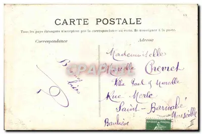 Notre Dame di Parigi — scena con coppia e capra — editore A&S n°809 — Verso