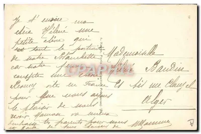Dziewczyna z kozą — Algérie — A. Noyer, Paryż — Rewers