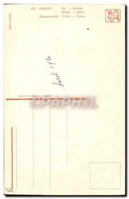 Mulher e cordeiro em um paisagem — Verão — Editor Kowalsky, n°811 — Verso