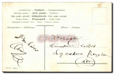 Prywatny krajobraz z zwierzętami — Wydawca nieznany, seria 1149/4 — Rewers