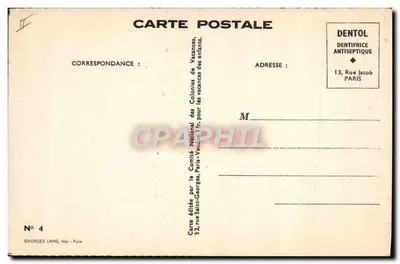 Crianças brincando de correr — Colônia de férias — Georges Lang, Paris, n°4 — Verso