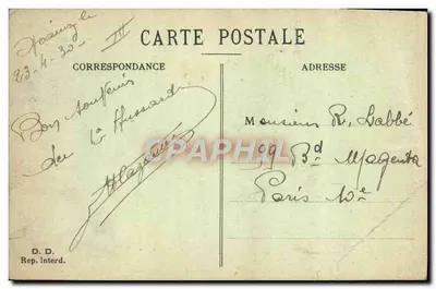 Permissionnaires à la visite — Salle de visite avec affiches de régimes — éditeur P. Gaillard — Verso
