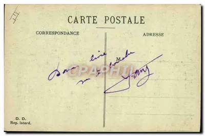 Żołnierze w kantynie — Listy — A. Gaillard — Rewers