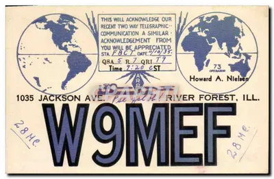 Funkkommunikation — F8CT — Howard A. Nielsen, River Forest, Ill. — W9MEF