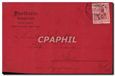 Zwarte duivel — antieke ansichtkaart — Uitgever Yva Soffier, Drukkerij Vidal, Contra — Achterkant