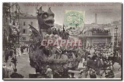CPA Carnaval de Nice 1905 Un coin de l'enfer Diable