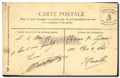La Sarclouse — Mulher regando um campo — editor Raphaël Tuck & Fils, número de série não visível — Verso