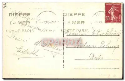 Dieppe — O Porto Antigo e o Quai Henri IV — C° das Laté Photomécaniques — Verso