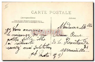 Nacida en un cesto de flores — 30 de abril de 1909 — J.L.C. n°1061 — Reverso