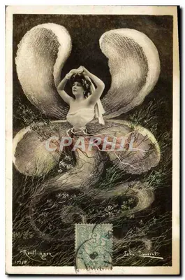 Sujet féminin ailé — illustration artistique — John Laurent, n° 17318