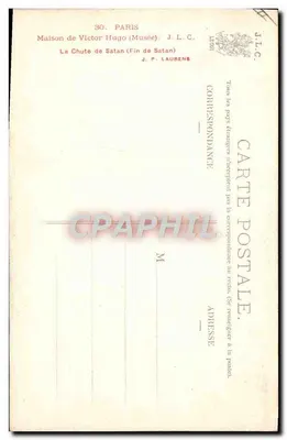 A Queda de Satanás (Fim de Satanás) — Casa de Victor Hugo (Museu) — J. P. Laurens — Verso