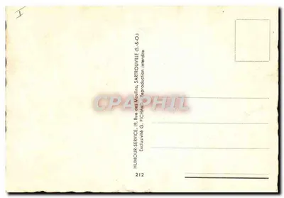 Submarino e mulher em biquíni — G. Pichard — HUMOUR-SERVICE, SARTROUVILLE — Verso