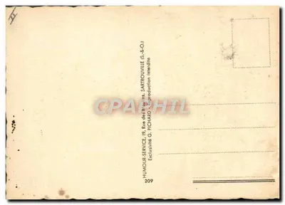 Camping — scena humorystyczna — G. Pichard, n°209 — Rewers