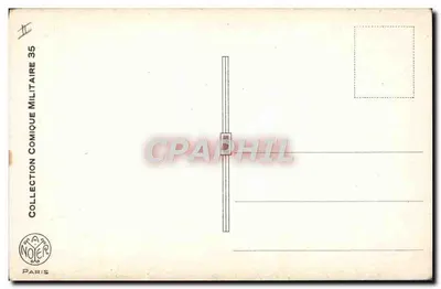 Corpo de Guarda — caricatura de dois soldados — Coleção Militar Cômica Noëler — Verso