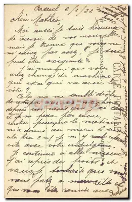 Bretanha (Coleção E. Hamonic, St-B.) — Jogo de palavras sobre o congé — n° 5242 — Verso