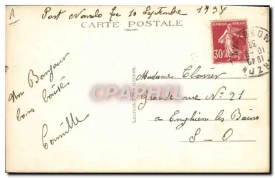 Cartolina d'epoca Folklore Guemene Biniou e Bombarde — Verso