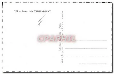 Jean-Louis Trintignant — portret — Harcourt Paryż — Rewers