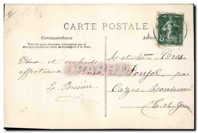 Meisje dat met een telefoon speelt — A.N. PARIS, n° 656 — Achterkant
